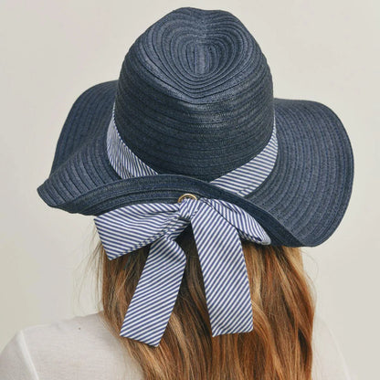 Stylish Straw Fedora Hat: Striped Bow Detail for Women - Shop Now! Jewelry Bubble