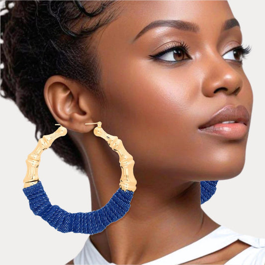 Stylish Wrapped Gold Hoops - Trendy Earrings for Any Occasion Jewelry Bubble