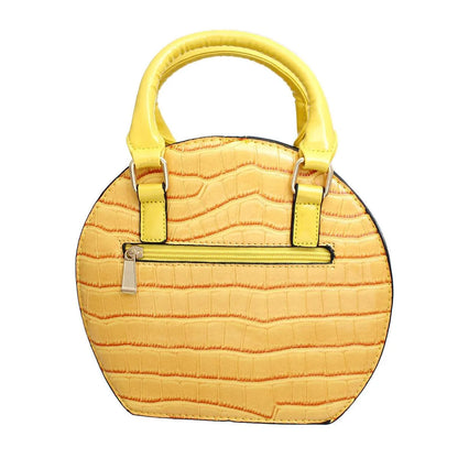 Stylish Yellow Dimensional Flower Handbag with Top Handles Jewelry Bubble