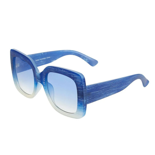 Sunglasses Women Candy Color Blue Plastic Square Jewelry Bubble