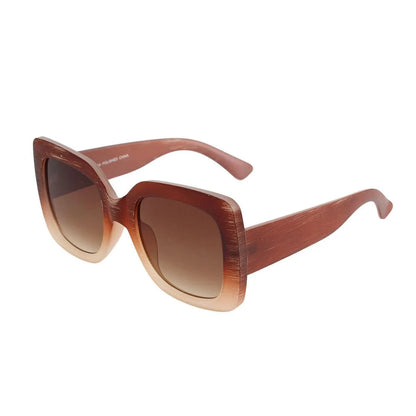 Sunglasses Women Candy Color Brown Plastic Square Jewelry Bubble