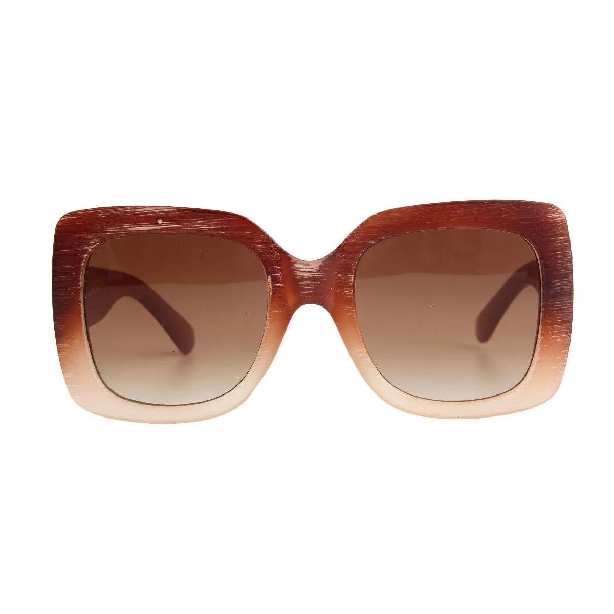 Sunglasses Women Candy Color Brown Plastic Square Jewelry Bubble