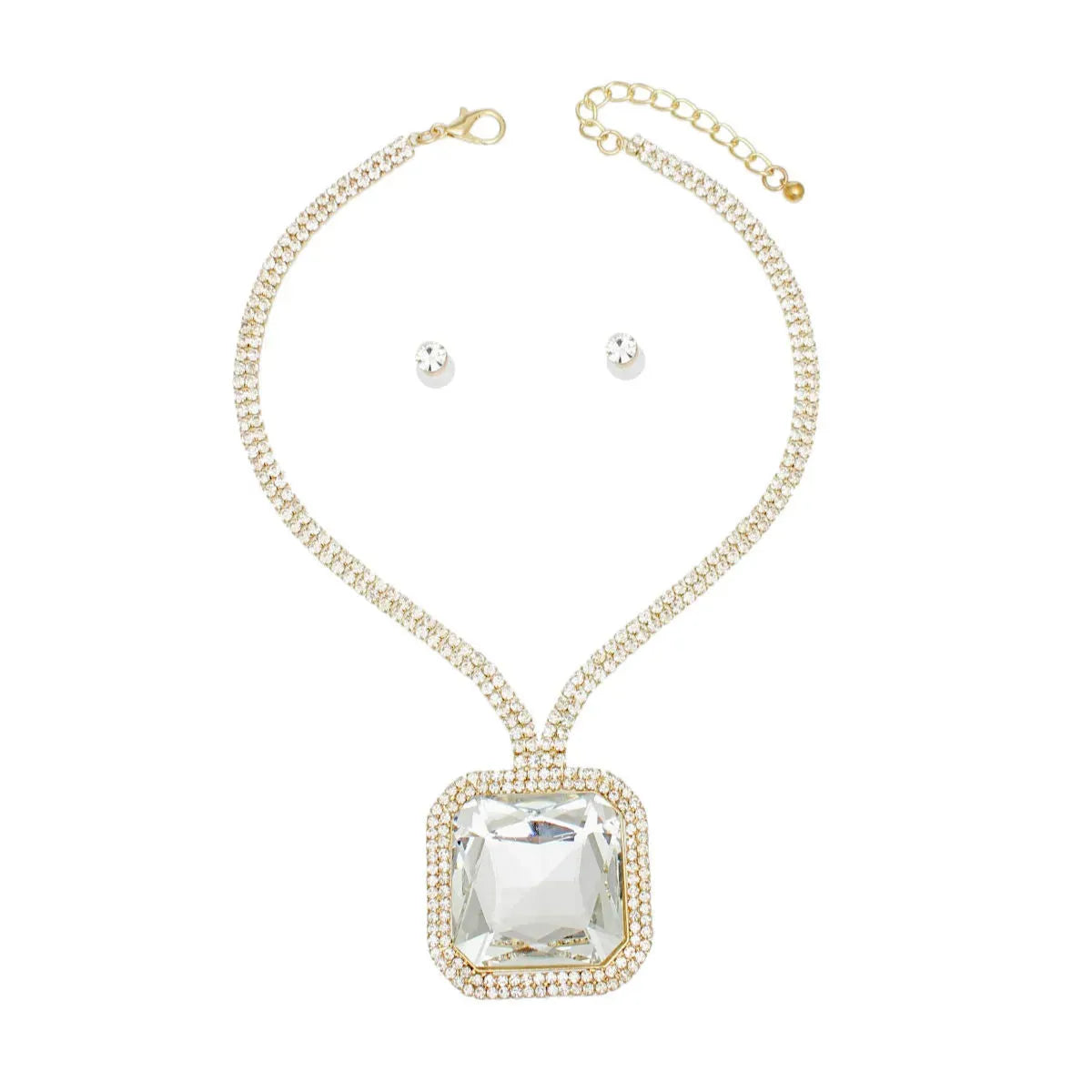 Suspended Clear Beauty Gold Necklace: The Perfect Statement Piece Jewelry Bubble