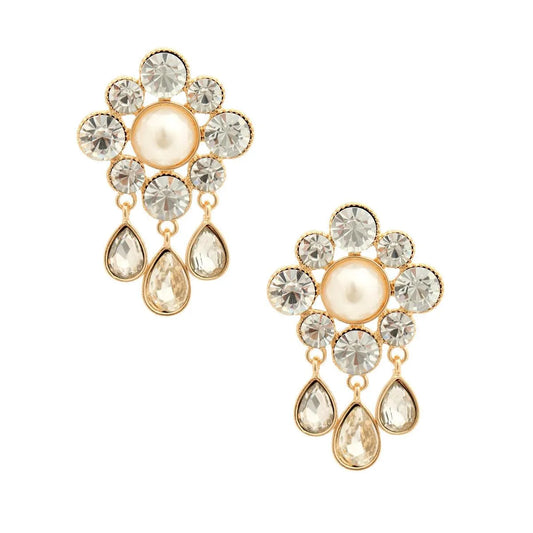 Tear Drops Earrings Gold Plated Pinktown