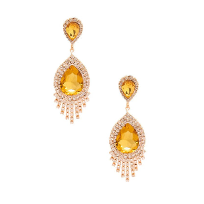 Teardrop Fringe Earrings: Where Sparkle Meets Edgy Elegance Jewelry Bubble