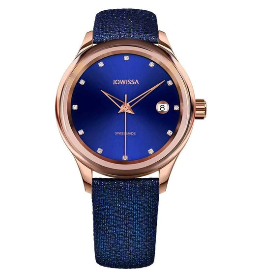 Tiro Swiss Ladies Watch Rose Blue J4.364.M Jewelry Bubble