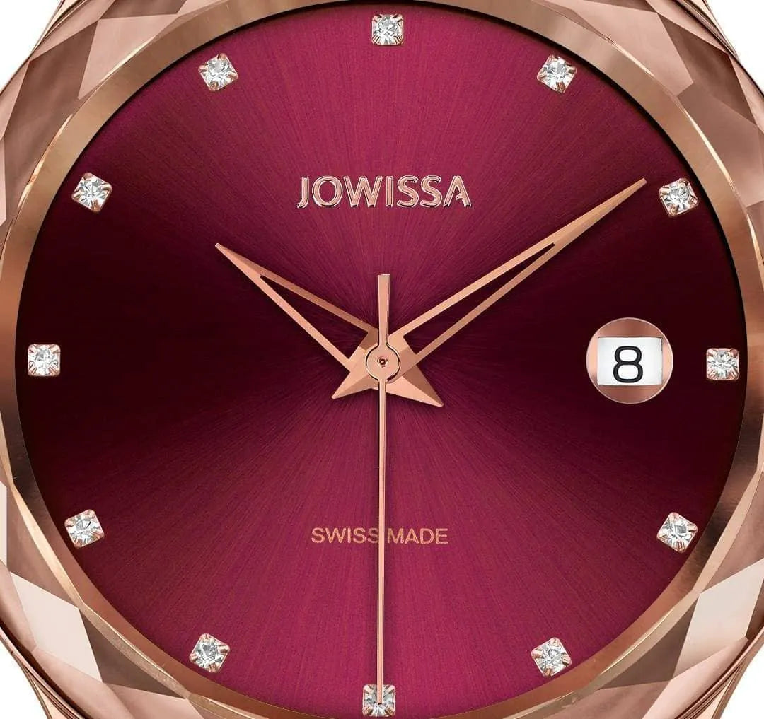 Tiro Swiss Ladies Watch Rose Bordeaux J6.241.M Jewelry Bubble