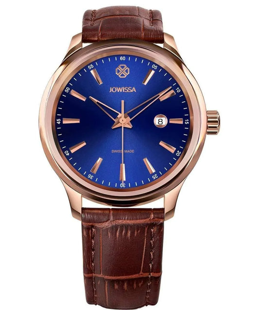 Tiro Swiss Men's Watch Rose Blue Brown J4.203.L Jewelry Bubble