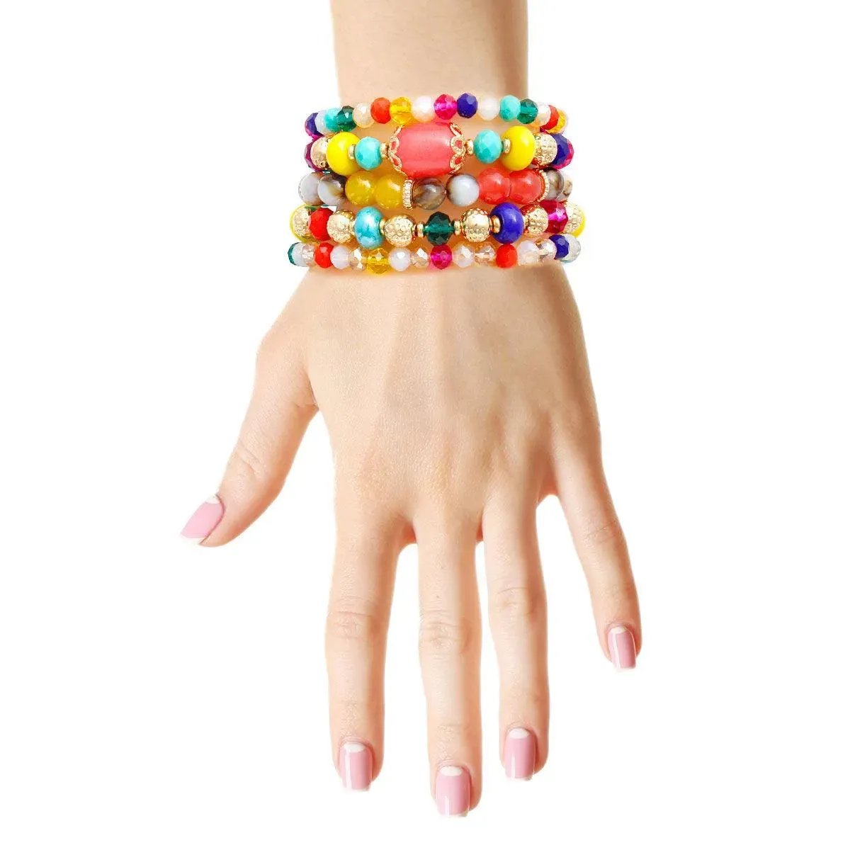Top 5 Multicolor Glass Beaded Bracelet Stacks - Grab Yours Today!