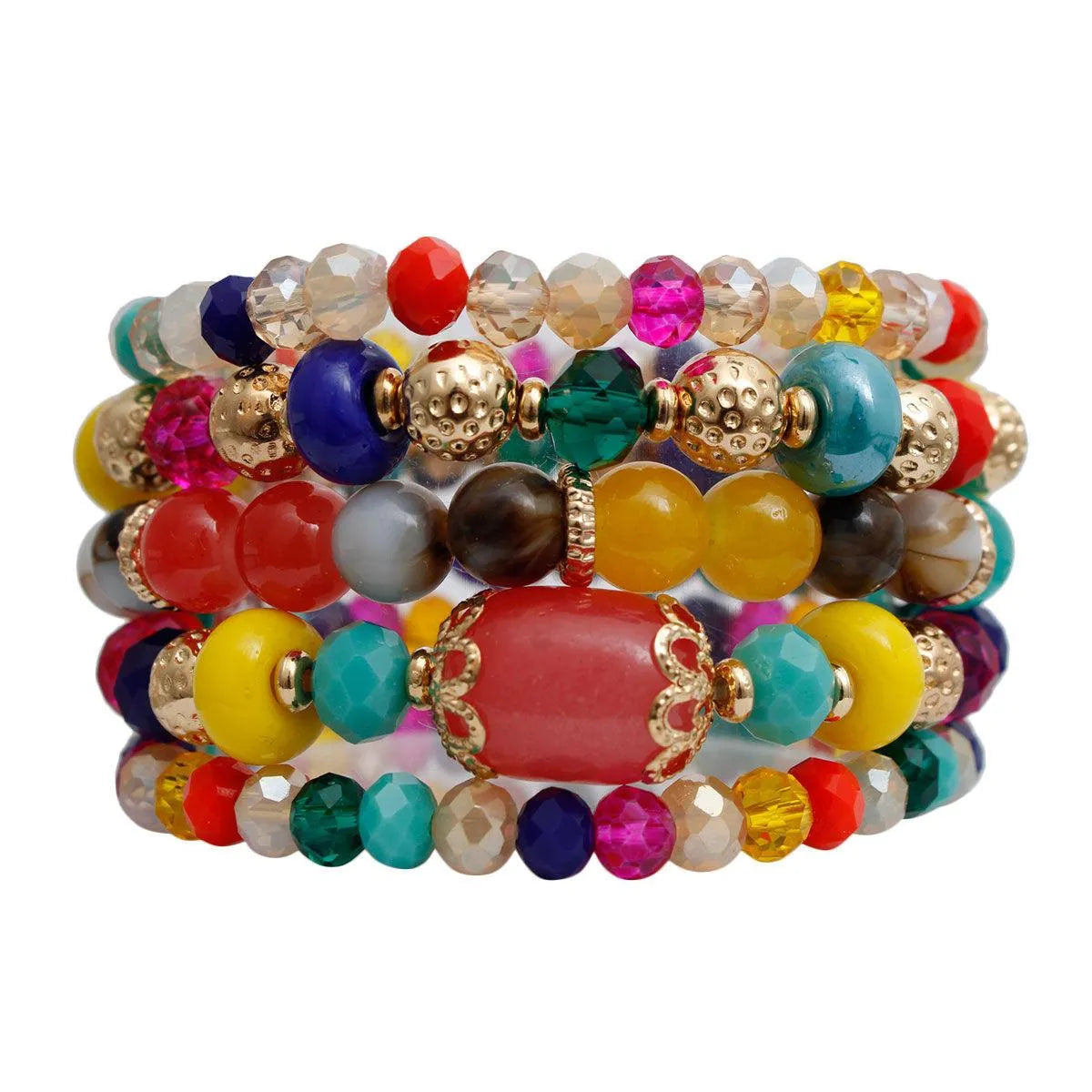 Top 5 Multicolor Glass Beaded Bracelet Stacks - Grab Yours Today! Jewelry Bubble