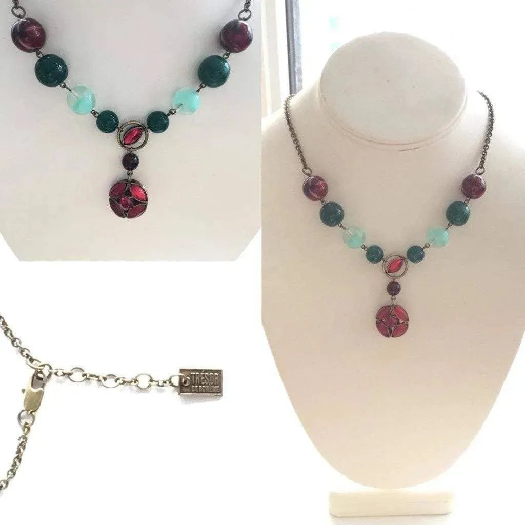 Trésors Bohemian crystal pendant necklace