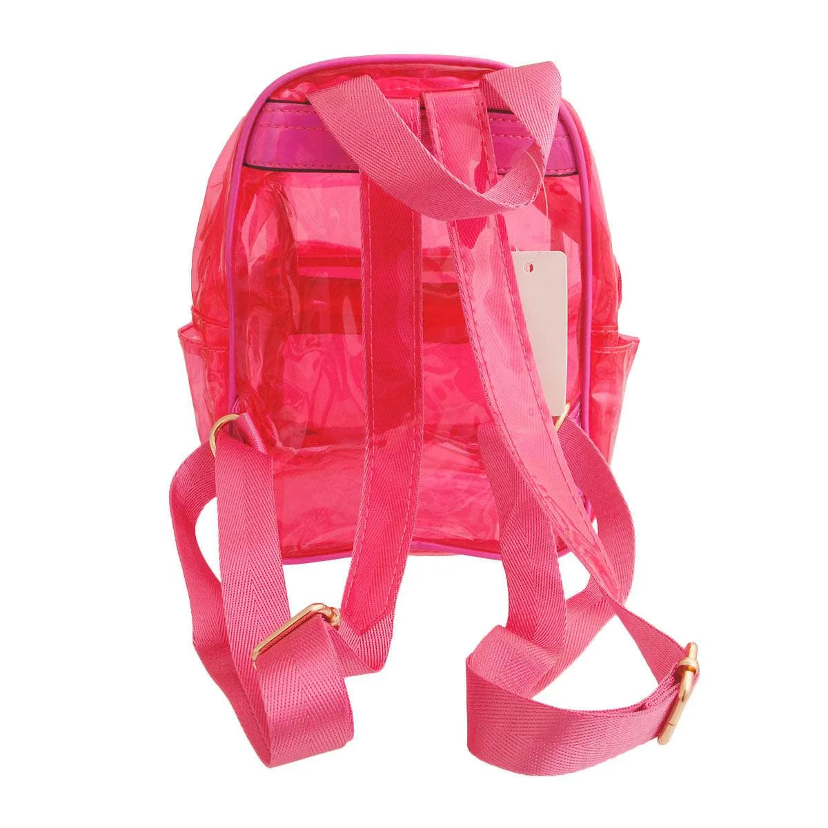 Transparent Small Backpack Pink Jewelry Bubble