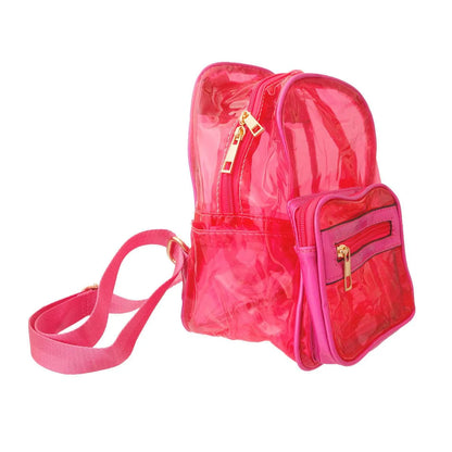 Transparent Small Backpack Pink Jewelry Bubble