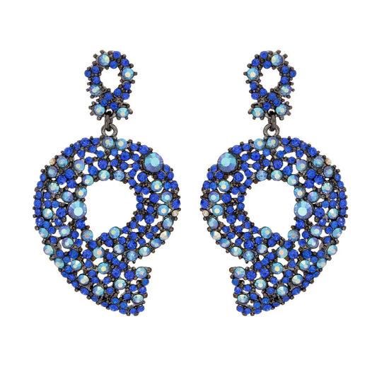 Trendy Blue Dangle Nine Fashion Earrings: Stand Out in Style! Pinktown