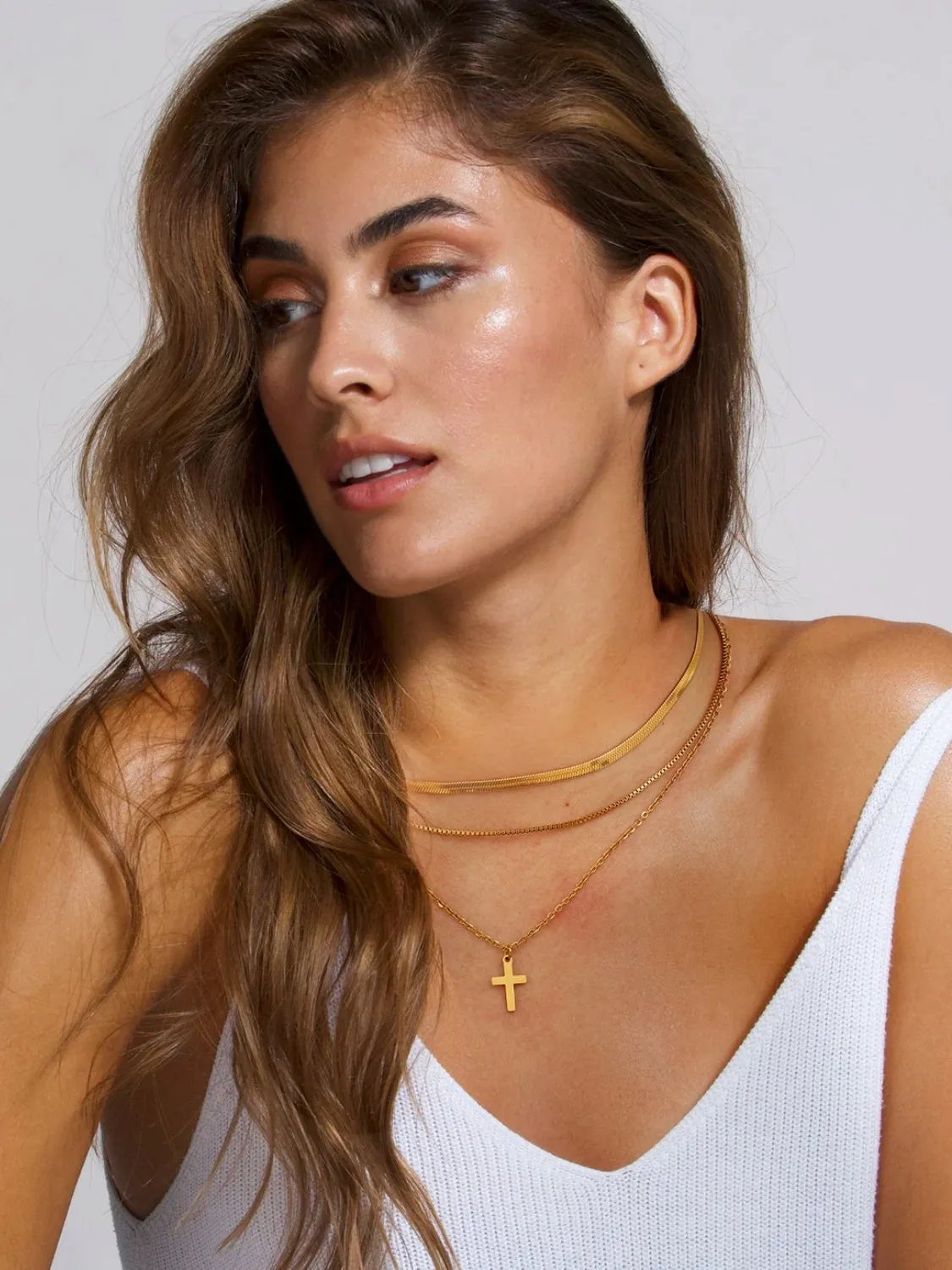 Triple Chain Cross Necklace: A Layered Statement of Faith and Style