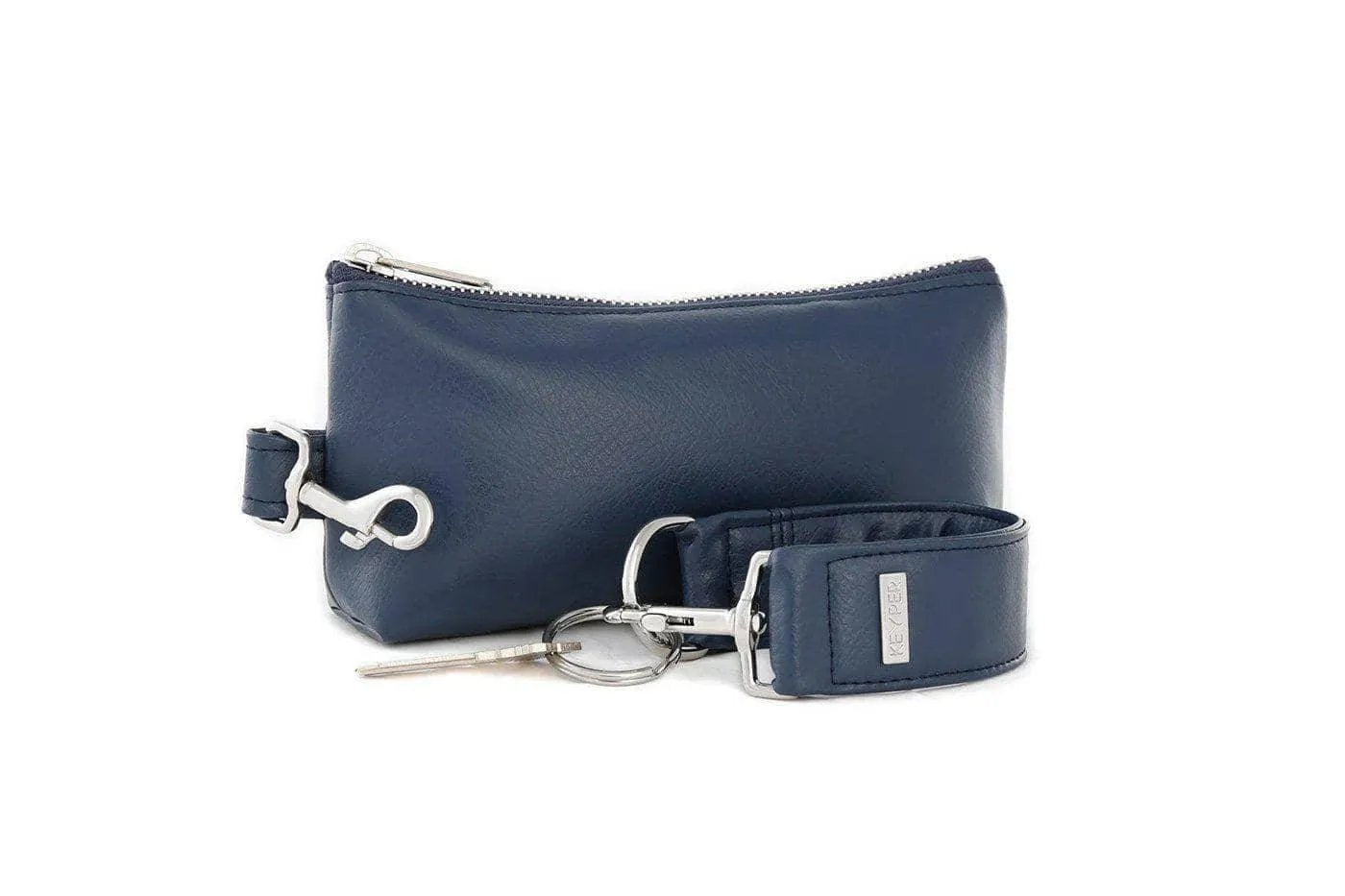 True Navy Vegan Leather 2-Piece Wristlet Set