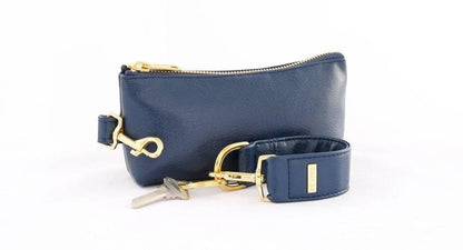 True Navy Vegan Leather 2-Piece Wristlet Set Jewelry Bubble