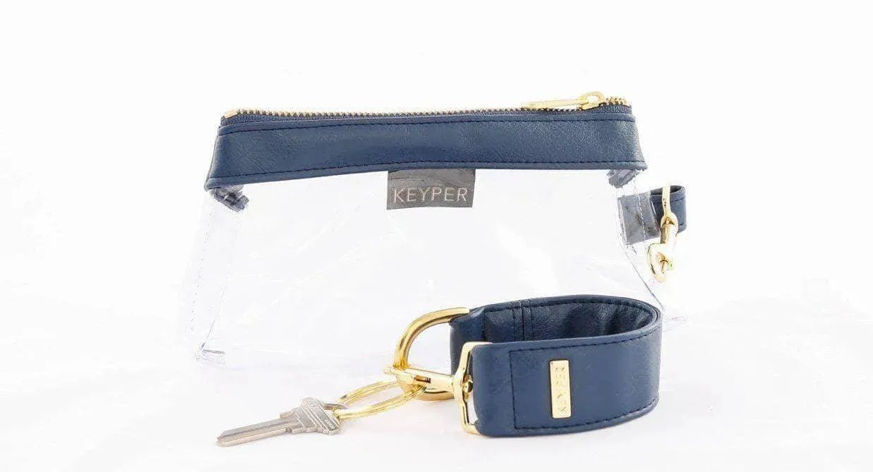 True Navy Vegan Leather 2-Piece Wristlet Set