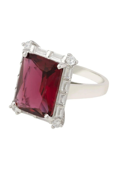 Tudor Lab-created Ruby Sterling Silver Ring Jewelry Bubble