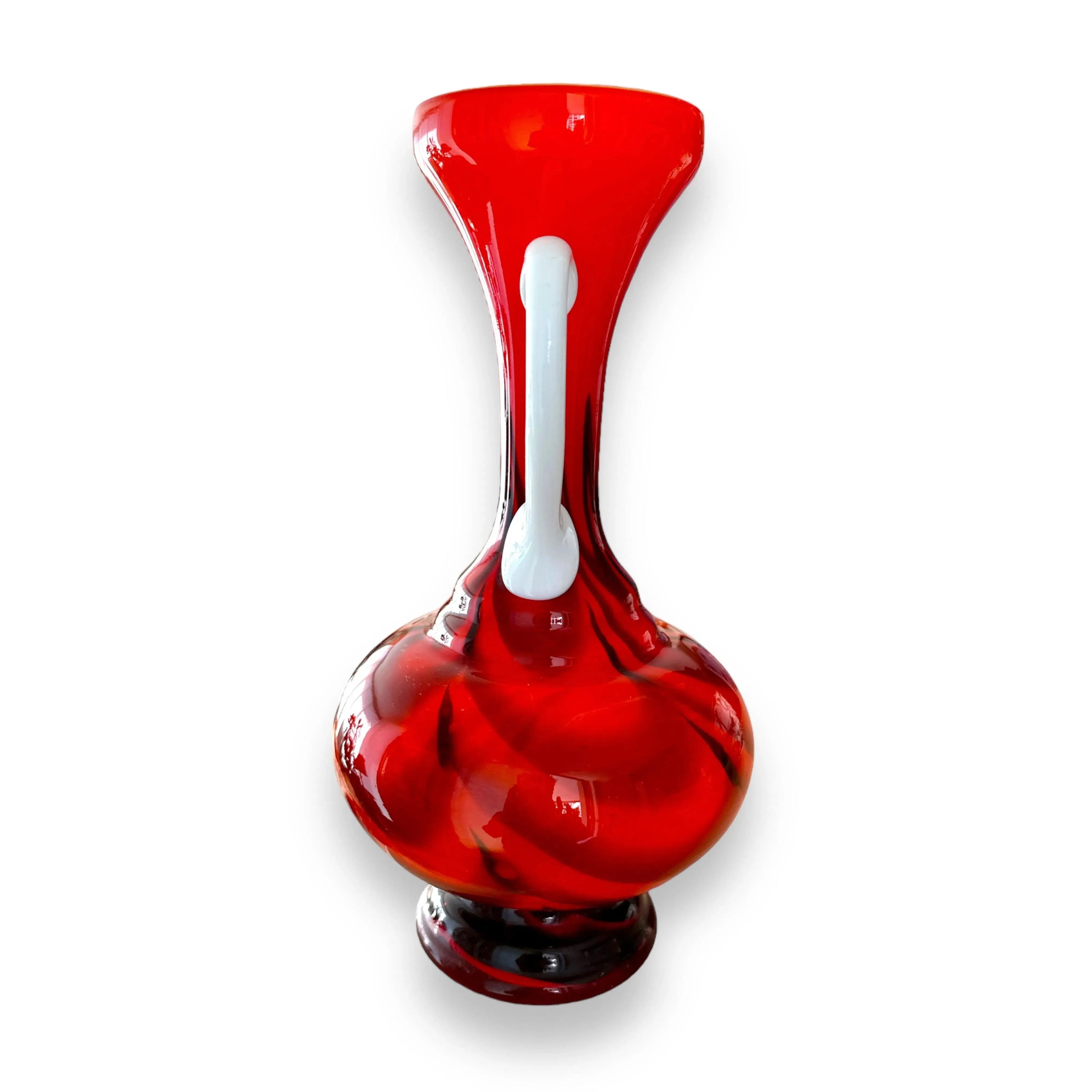 V.B. Opaline Florence Italian Empoli Glass Jug - Vintage Premium Quality