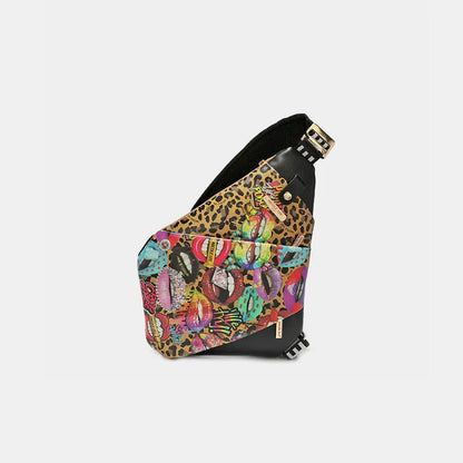 Vegan Luxe Wild Spirit Leopard Crossbody Bag Jewelry Bubble