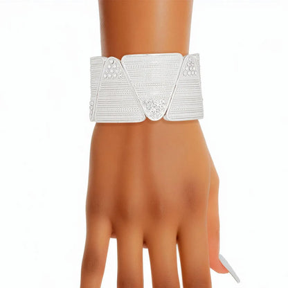 Versatile Silver Triangle Bracelet: Glam Up Day & Night Ladies Jewelry Bubble