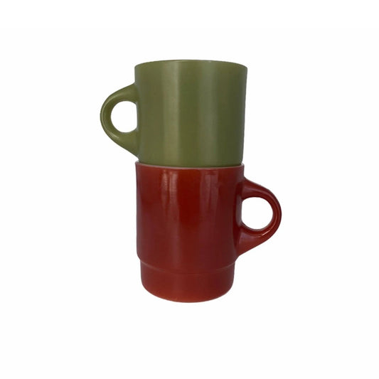 Vintage Anchor Hocking Fire King Fired-on Glass Mugs Jewelry Bubble