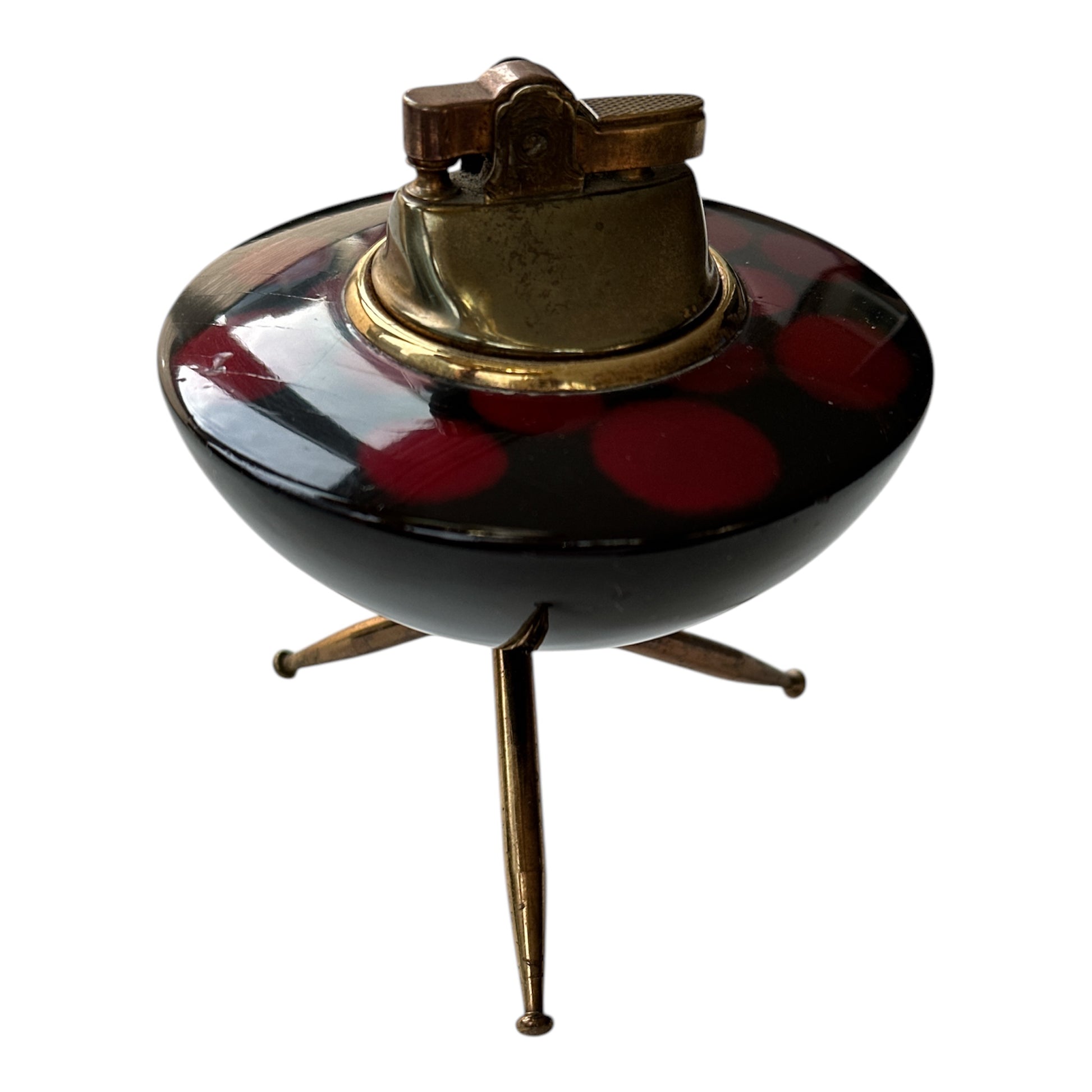 Vintage Atomic Age Sputnik Table Lighter | Mid-Century Modern Decorative Lighter | Retro Space-Inspired Home Decor Jewelry Bubble