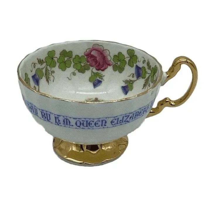 Vintage Aynsley China Teacup, Saucer Set Queen Elizabeth 2nd