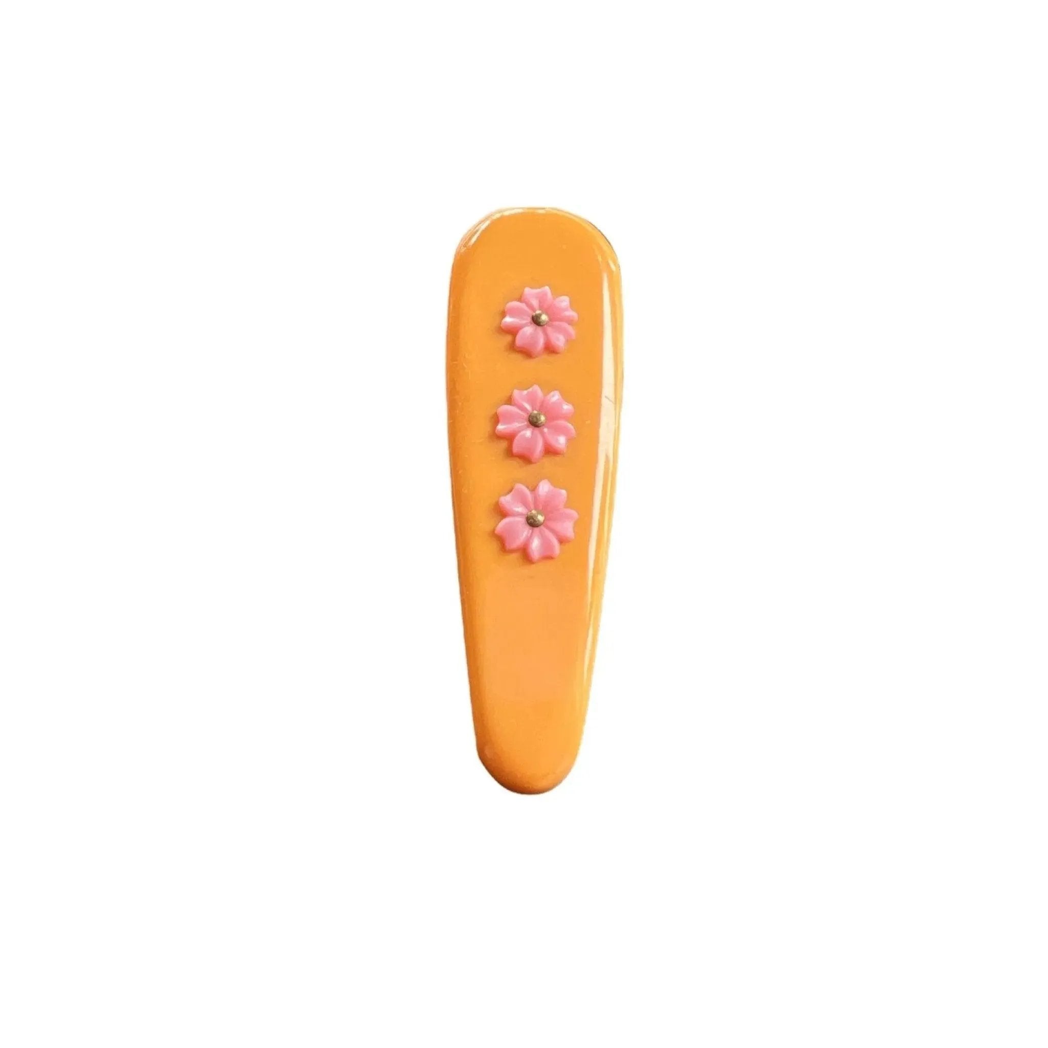 Vintage Bakelite Dress Clip Celluloid Flowers