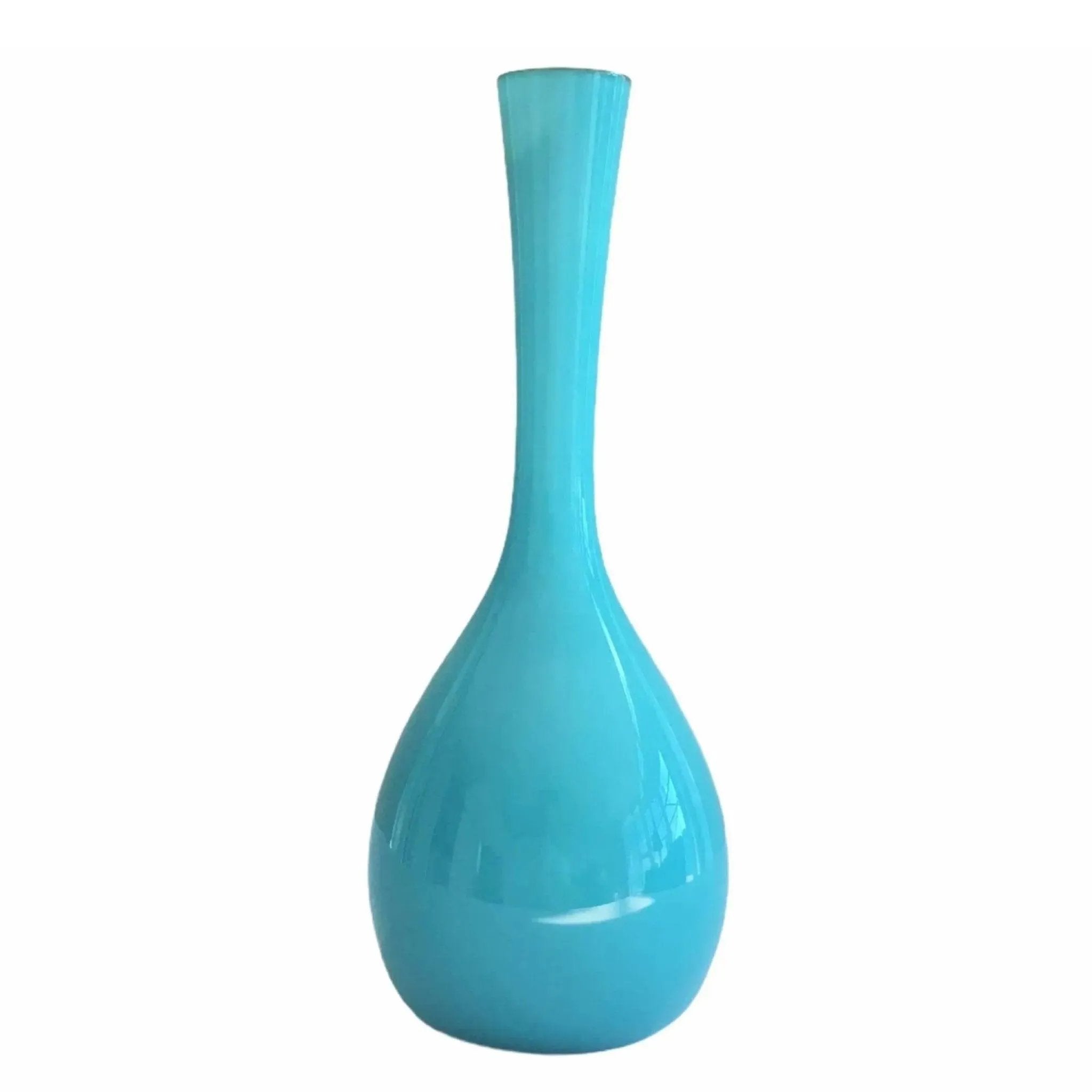 Vintage Blue Glass Vase Elme Glasbruk Sweden
