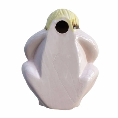 Vintage Ceramic Risqué Woman Lady Figurine Ashtray Jewelry Bubble