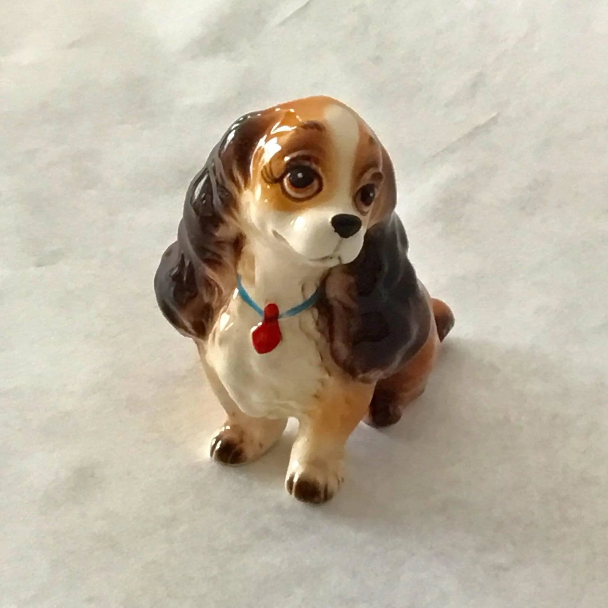 Vintage Collectible Disney Ceramic Lady Dog Figurine Jewelry Bubble