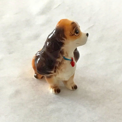 Vintage Collectible Disney Ceramic Lady Dog Figurine Jewelry Bubble