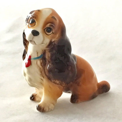 Vintage Collectible Disney Ceramic Lady Dog Figurine Jewelry Bubble