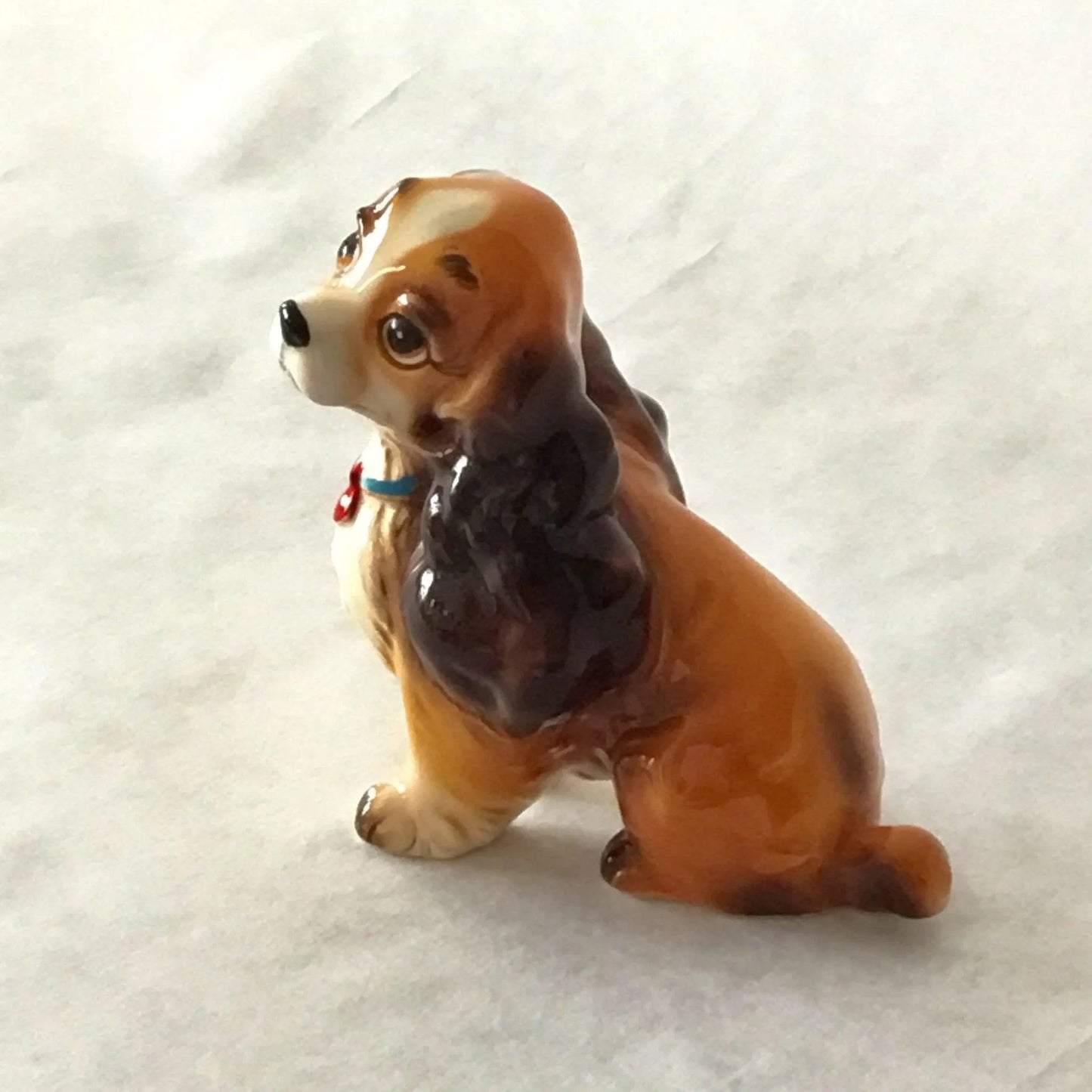 Vintage Collectible Disney Ceramic Lady Dog Figurine Jewelry Bubble