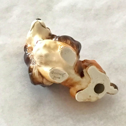 Vintage Collectible Disney Ceramic Lady Dog Figurine Jewelry Bubble