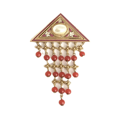 Vintage Fringe Style Elaborate Dangle Bead Brooch Jewelry Bubble