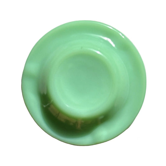 Vintage Jadeite Glass Round Ashtray: Jadeite Collectors Advertisement Piece Jewelry Bubble