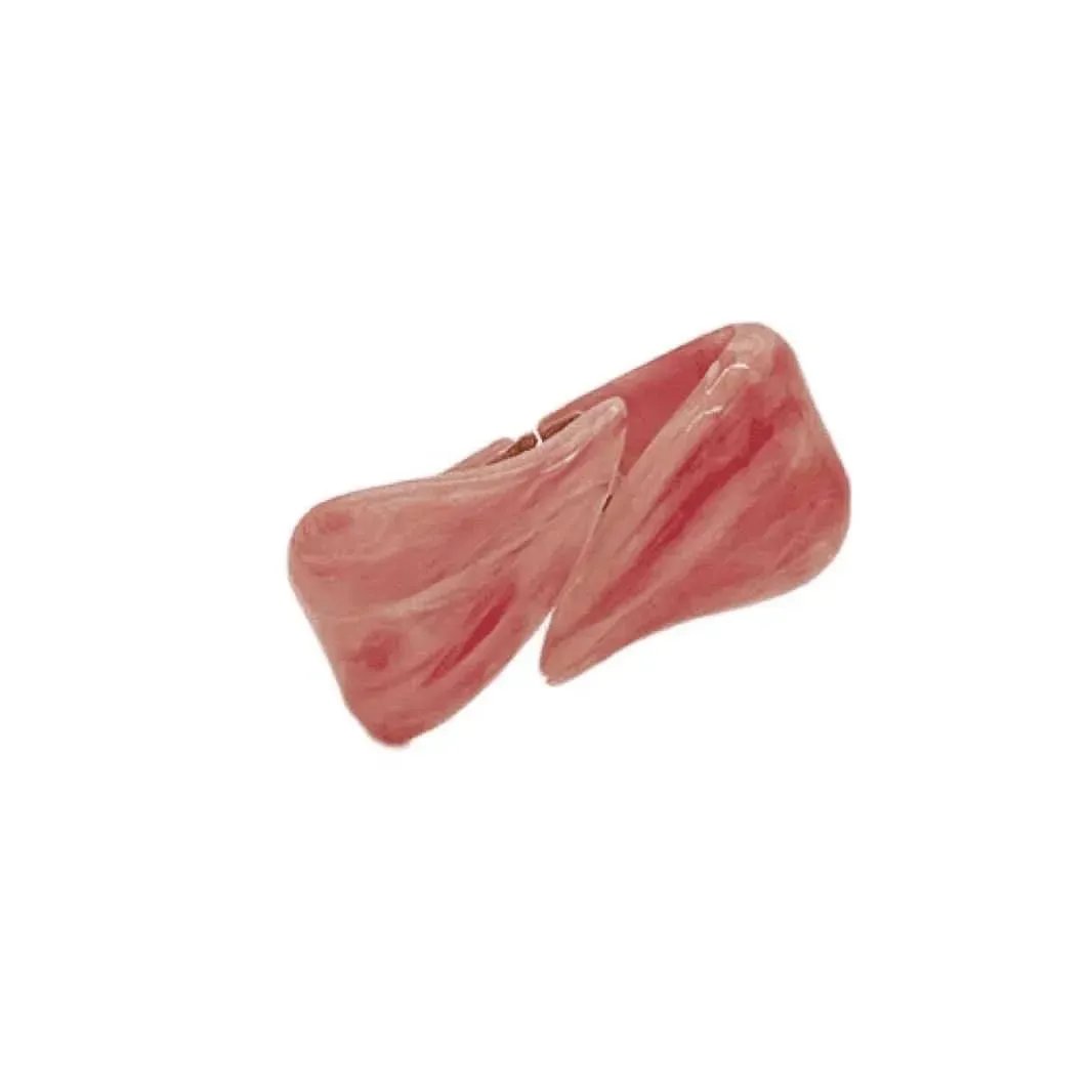 Vintage Lucite Leaf-Shaped Hinge Bracelet