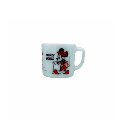 Vintage Mickey Mouse & Minnie Mouse White Milk Glass Coffee Mug Jewelry Bubble