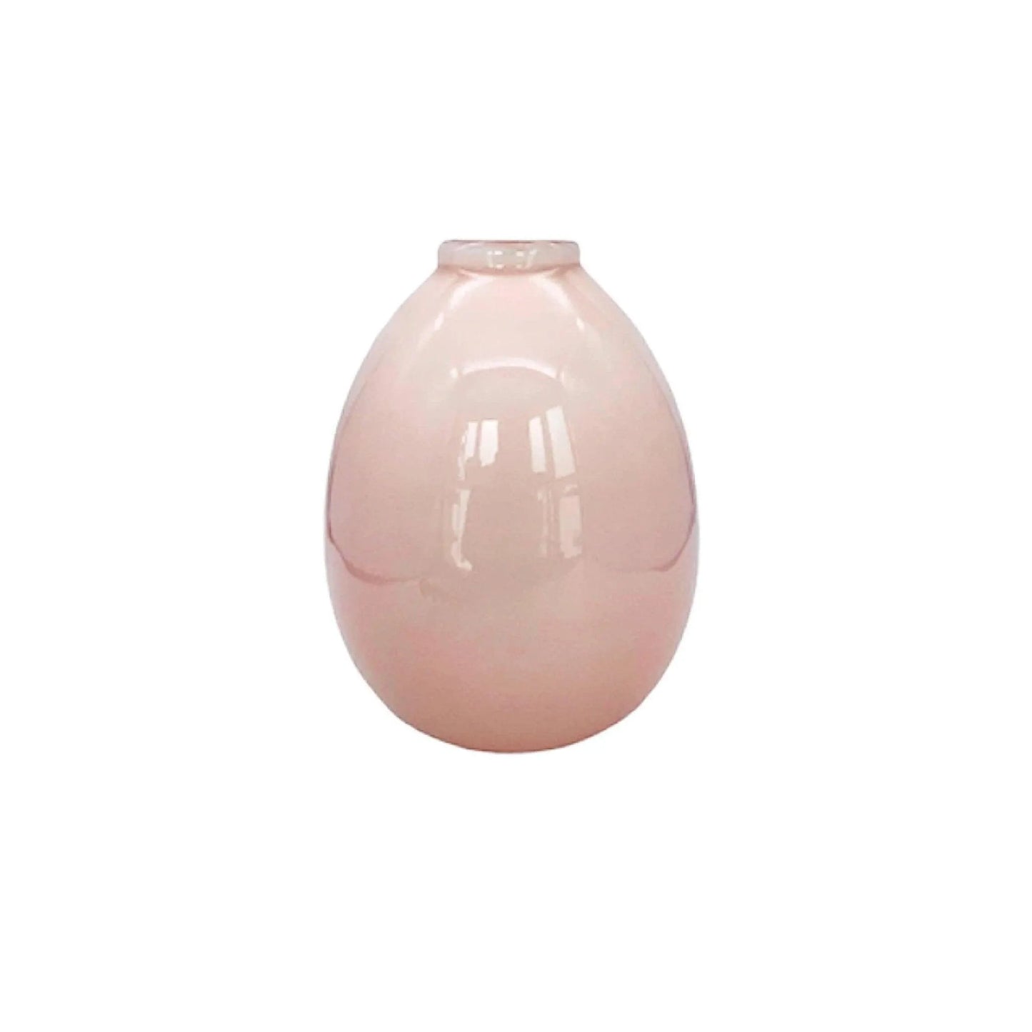 Vintage Mid-Century Pink Italian Glass Vase Jewelry Bubble