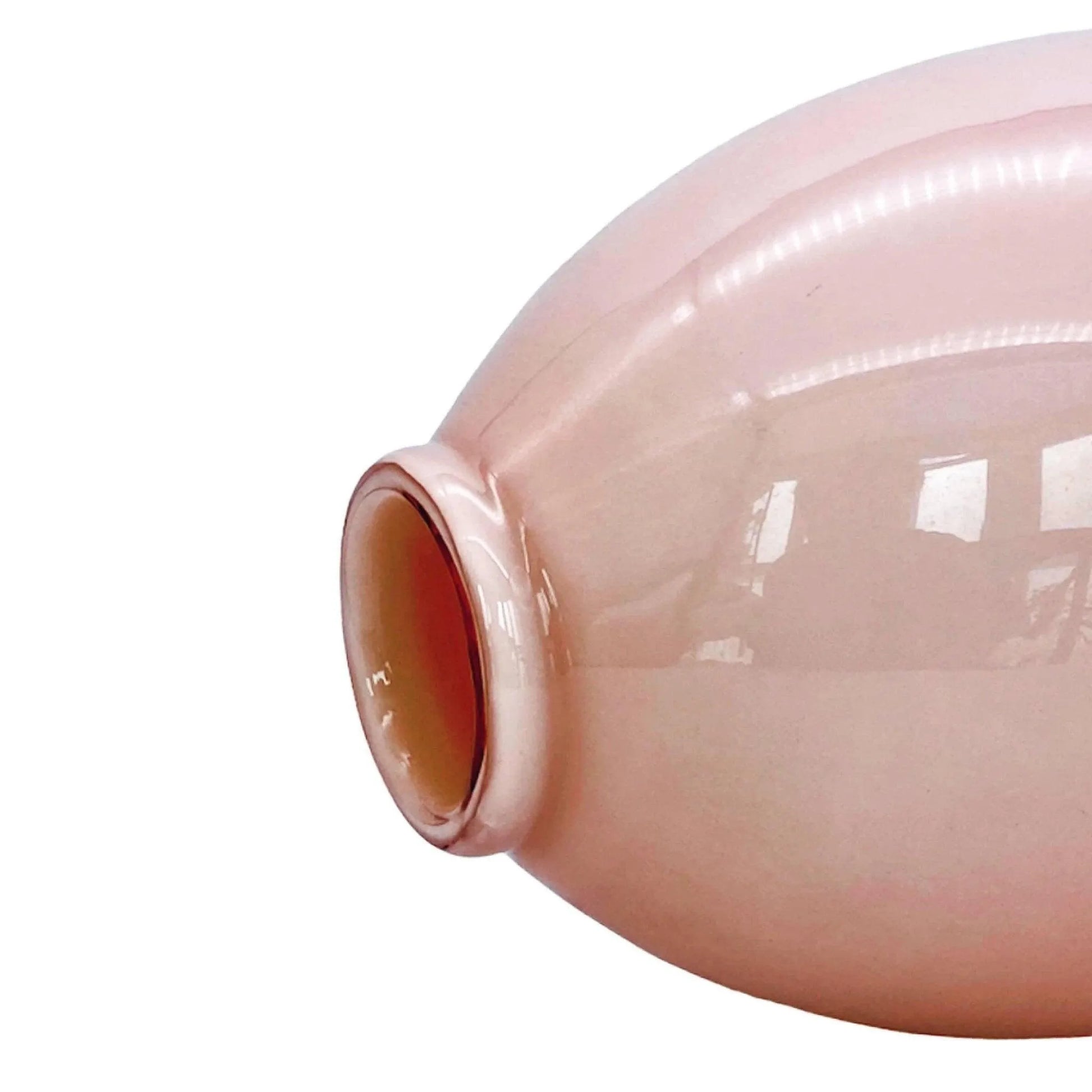 Vintage Mid-Century Pink Italian Glass Vase Jewelry Bubble