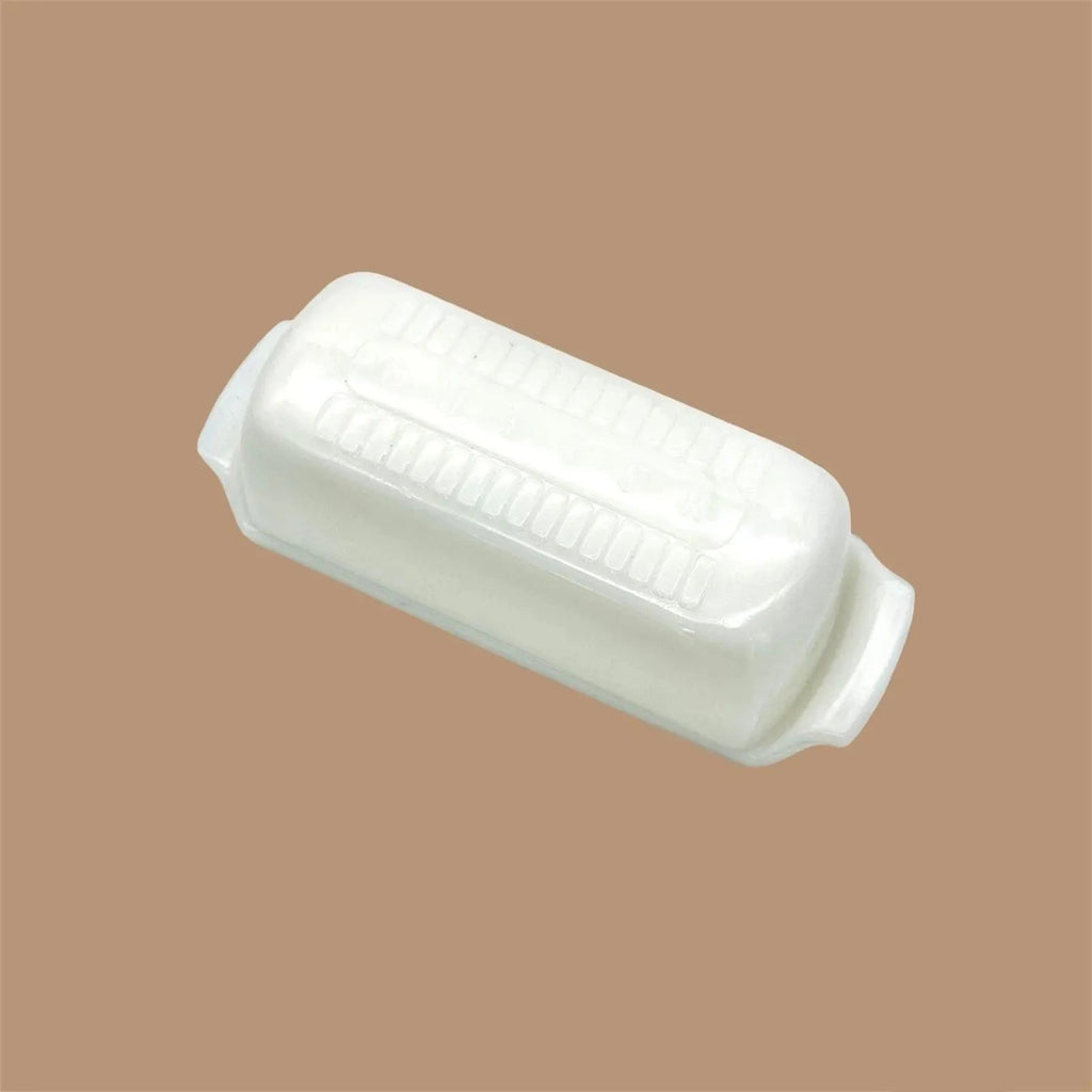 Vintage Milk Glass Butter Dish - Classic White Kitchen Essential