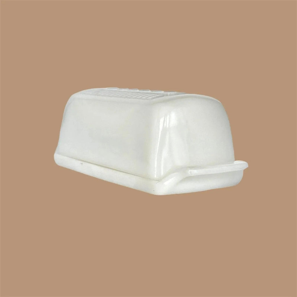Vintage Milk Glass Butter Dish - Classic White Kitchen Essential