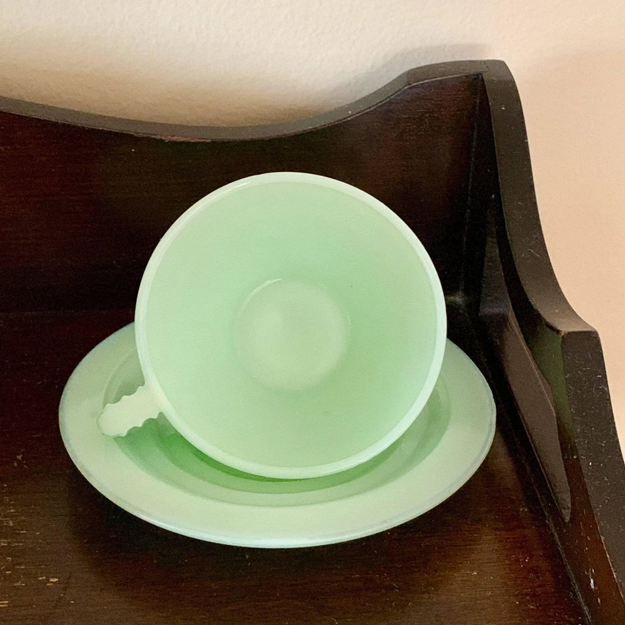 Demitasse Jadeite Tea Cup & Saucer deals