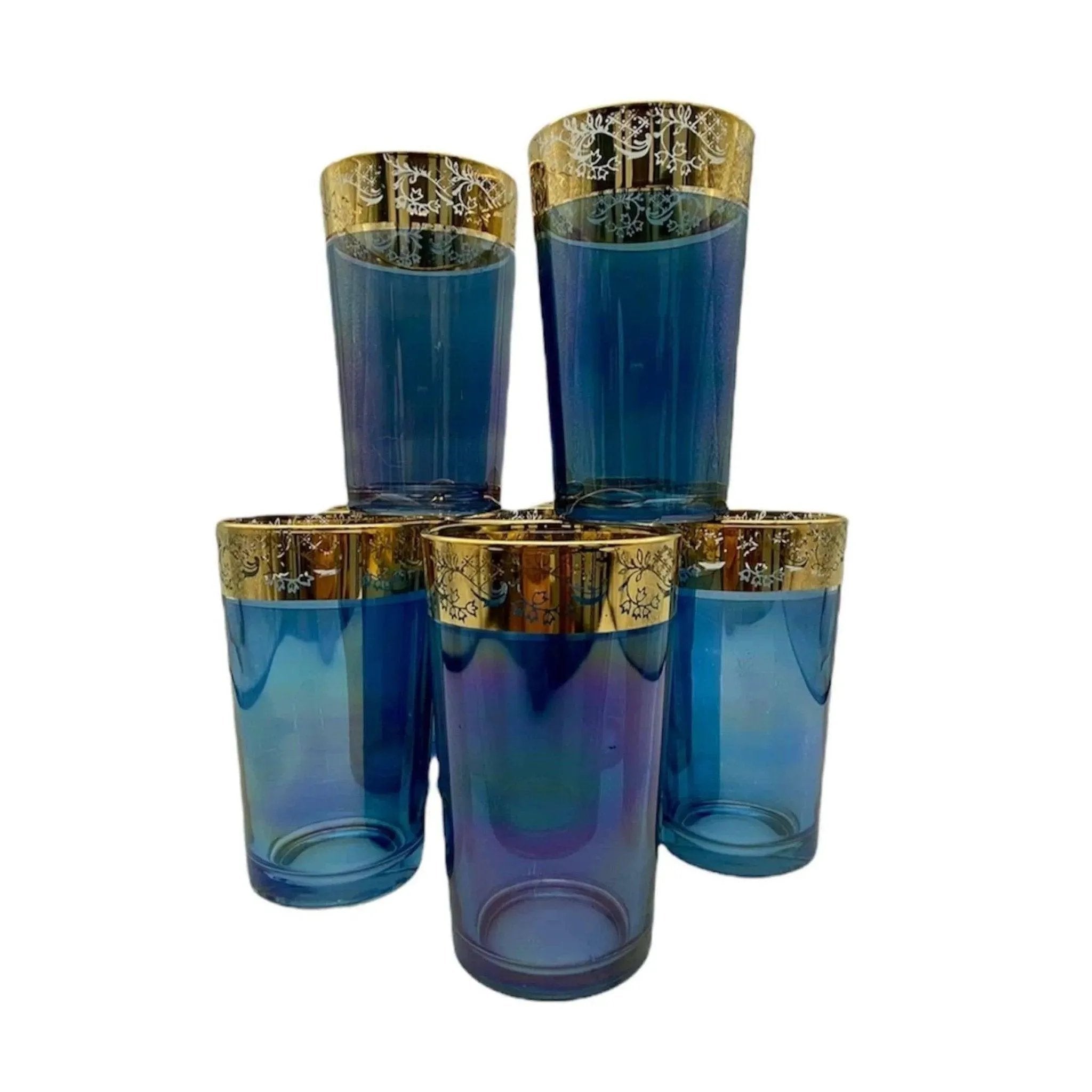 Vintage Moroccan Mint Tea Time Drinking Glasses