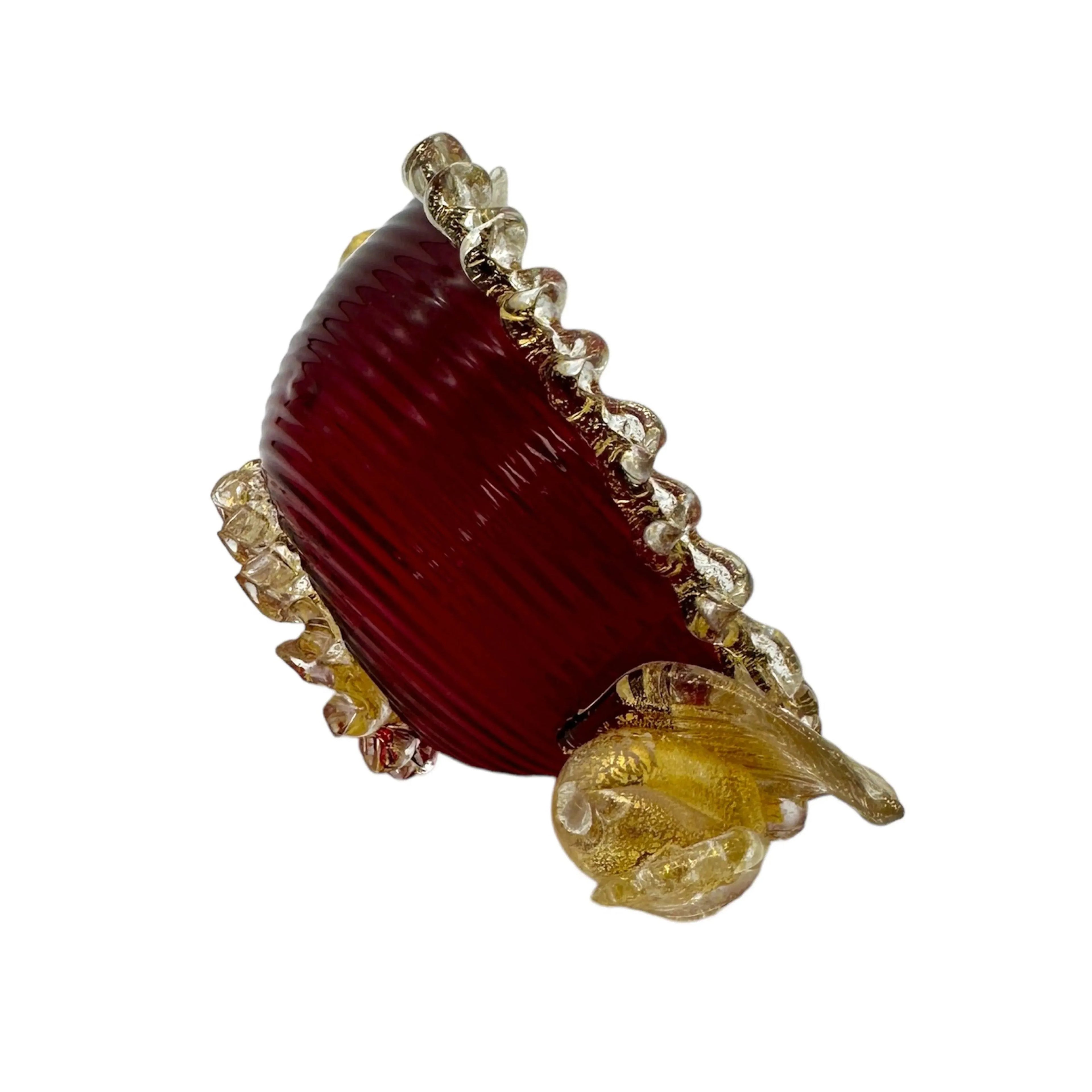 Vintage Murano Glass Bowl in Vibrant Red: Exquisite and Highly Collectible
