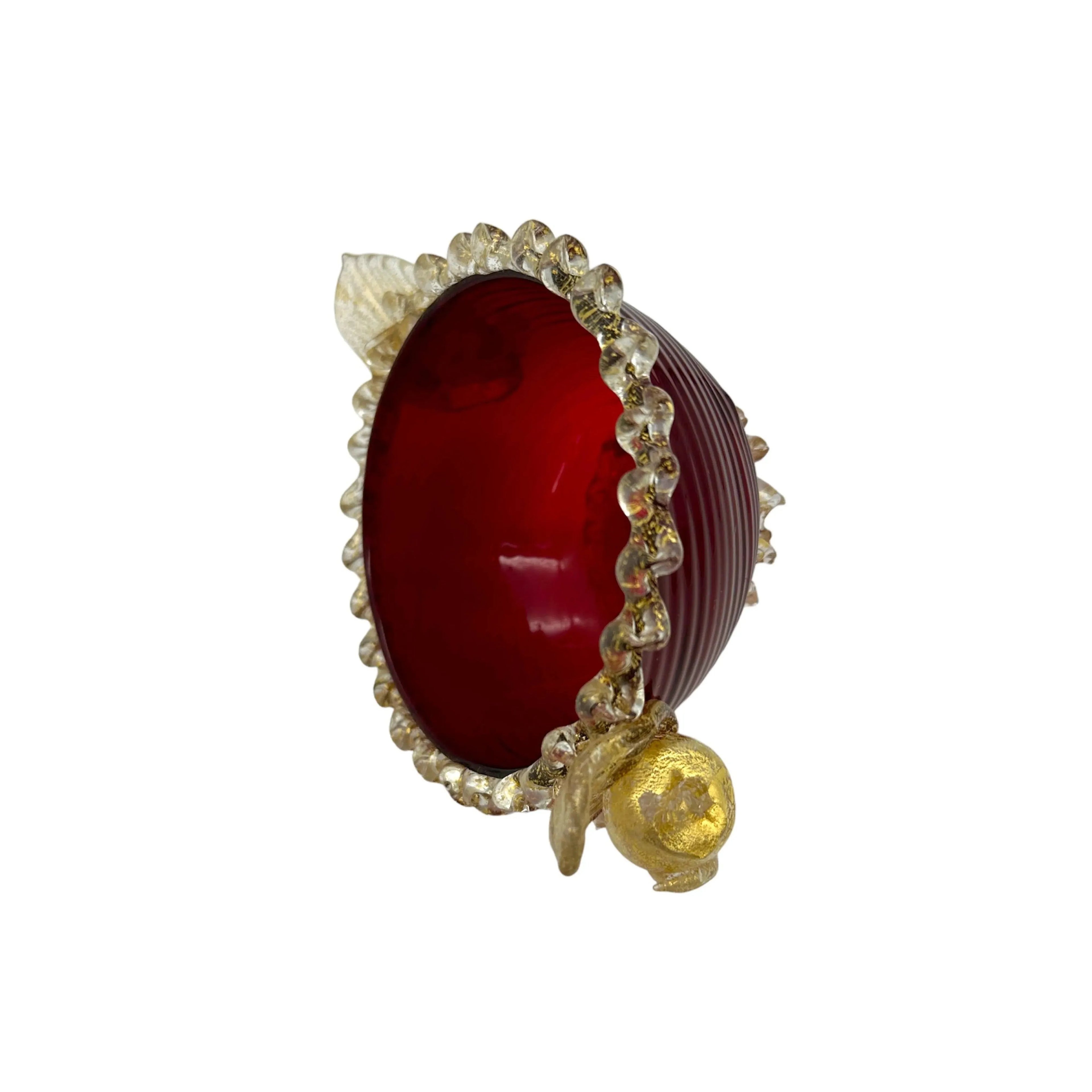 Vintage Murano Glass Bowl in Vibrant Red: Exquisite and Highly Collectible