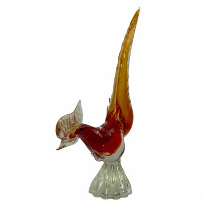 Vintage Murano Glass Pheasant Sculpture Jewelry Bubble